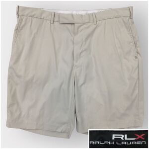 Ralph Lauren RLX Mens Golf Shorts Size 38 Chino Casual‎ Beige Polyester